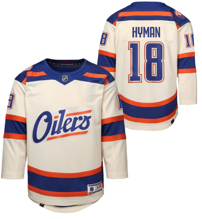 Men Edmonton Oilers #18 Hyman white 2025 NHL jersey->edmonton oilers->NHL Jersey
